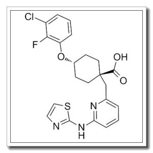 反式-4-(3-氯-2-氟苯氧基)-1-[[6-(2-噻唑基氨基)-2-吡啶基]甲基]环己烷甲酸