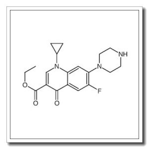 1-环丙基-6-氟-4-氧代-7-(哌嗪-1-基)-1,4-二氢喹啉-3-羧酸乙酯