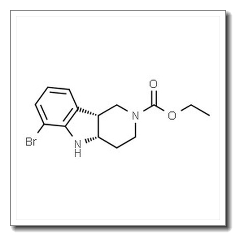 2H-Pyrido[4,3-b]indole-2-carboxylic acid, 6-bromo-1,3,4,4a,5,9b-hexahydro-, ethyl ester, (4aS,9bR)- CAS 1059630-08-8