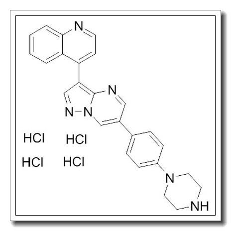 4-{6-[4-(1-Piperazinyl)phenyl]pyrazolo[1,5-a]pyrimidin-3-yl}quino line hydrochloride (1:1) CAS 1062368-62-0