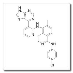 N1-(4-氯苯基)-6-甲基-N5-[3-(9H-嘌呤-6-基)-2-吡啶]-1,5-异喹啉二胺