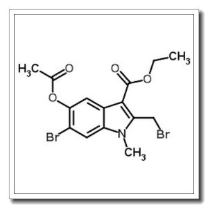 1-甲基-2-(溴甲基)-5-乙酰氧基-6-溴吲哚-3-甲酸乙酯