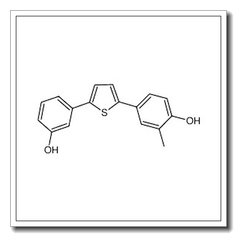 4-[5-(3-hydroxyphenyl)-2-thienyl]-2-methylphenol CAS 1122660-25-6
