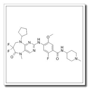 4-[(9-cyclopentyl-7,7-difluoro-5-methyl-6-oxo-8H-pyrimido[4,5-b][1,4]diazepin-2-yl)amino]-2-fluoro-5-methoxy-N-(1-methylpiperidin-4-yl)benzamide