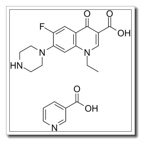 1-ethyl-6-fluoro-4-oxo-7-piperazin-1-ylquinoline-3-carboxylic acid,pyridine-3-carboxylic acid CAS 118803-81-9