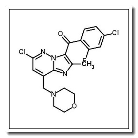 (4-chloro-2-fluorophenyl)-[6-chloro-2-methyl-8-(morpholin-4-ylmethyl)imidazo[1,2-b]pyridazin-3-yl]methanone CAS 1229236-83-2