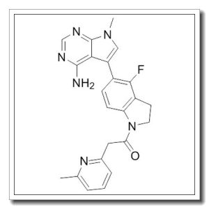5-[4-氟-1-[(6-甲基-2-吡啶基)乙酰基]-2,3-二氢-1H-吲哚-5-基]-7-甲基-7H-吡咯并[2,3-d]嘧啶-4-胺
