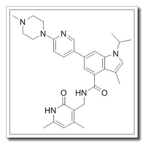 N-[(4,6-Dimethyl-2-oxo-1,2-dihydro-3-pyridinyl)methyl]-3-methyl-1-(1-methylethyl)-6-[6-(4-methyl-1-piperazinyl)-3-pyridinyl]-1H-indole-4-carboxamide CAS 1346572-63-1