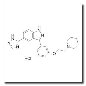 3-[3-[2-(1-哌啶基)乙氧基]苯基]-5-(1H-1,2,4-三唑-5-基)-1H-吲唑盐酸盐