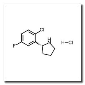 (2R)-2-(2-Chloro-5-fluorophenyl)pyrrolidine hydrochloride (1:1)