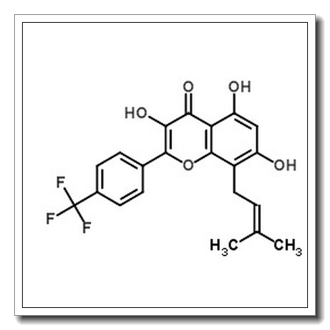 3,5,7-Trihydroxy-8-(3-methyl-2-buten-1-yl)-2-[4-(trifluoromethyl)phenyl]-4H-chromen-4-one CAS 1446712-19-1