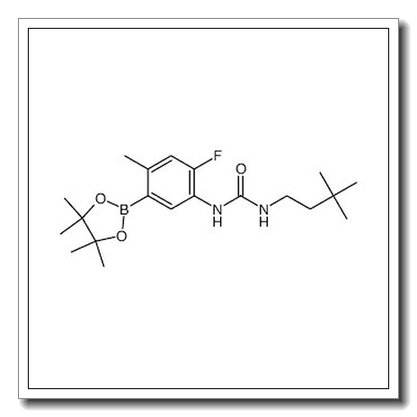 1-(3,3-dimethylbutyl)-3-(2-fluoro-4-methyl-5-(4,4,5,5-tetramethyl-1,3,2-dioxaborolan-2-yl)phenyl)urea CAS 1454682-74-6