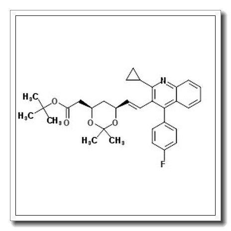 t-Butyl (3R,5S)-7-[2-cyclopropyl-4-(4-fluorophenyl)quinolin-3-yl]-3,5-isopropylidenedioxy-6-heptenoate CAS 147489-06-3