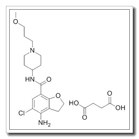 4-amino-5-chloro-N-[1-(3-methoxypropyl)piperidin-4-yl]-2,3-dihydro-1-benzofuran-7-carboxamide,butanedioic acid CAS 179474-85-2