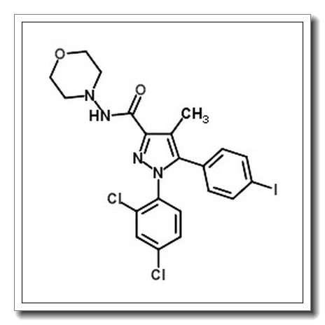 1-(2,4-dichlorophenyl)-5-(4-iodophenyl)-4-methyl-N-morpholin-4-ylpyrazole-3-carboxamide CAS 202463-68-1