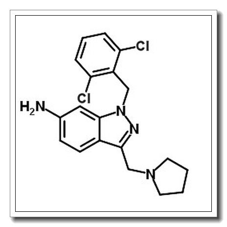 1-[(2,6-dichlorophenyl)methyl]-3-(pyrrolidin-1-ylmethyl)indazol-6-amine CAS 315203-39-5