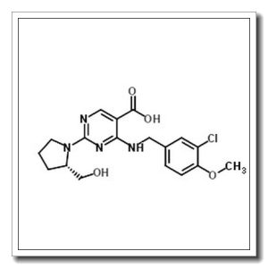 S)-4-(3-氯-4-甲氧基苯氨基)-5-羧基-2-(2-羟甲基-1-吡咯基)嘧啶