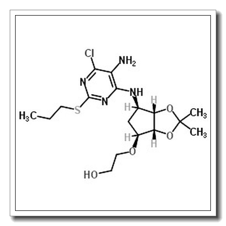 2-[[(3aR,4S,6R,6aS)-6-[[5-amino-6-chloro-2-(propylthio)-4-pyrimidinyl]amino]tetrahydro-2,2-dimethyl-4H-cyclopenta-1,3-dioxol-4-yl]oxy]-ethanol CAS 376608-74-1
