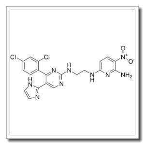6-N-[2-[[4-(2,4-dichlorophenyl)-5-(1H-imidazol-2-yl)pyrimidin-2-yl]amino]ethyl]-3-nitropyridine-2,6-diamine