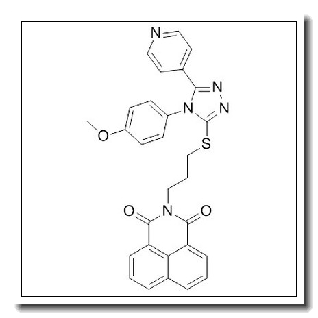 1H-​Benz[de]​isoquinoline-​1,​3(2H)​-​dione, 2-​[3-​[[4-​(4-​methoxyphenyl)​-​5-​(4-​pyridinyl)​-​4H-​1,​2,​4-​triazol-​3-​yl]​thio]​propyl]​- CAS 838818-26-1