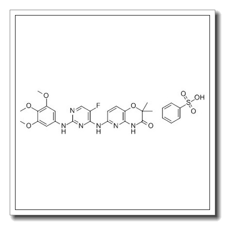 benzenesulfonic acid,6-[[5-fluoro-2-(3,4,5-trimethoxyanilino)pyrimidin-4-yl]amino]-2,2-dimethyl-4H-pyrido[3,2-b][1,4]oxazin-3-one CAS 841290-81-1