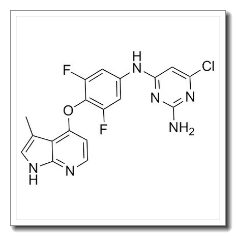 6-chloro-4-N-[3,5-difluoro-4-[(3-methyl-1H-pyrrolo[2,3-b]pyridin-4-yl)oxy]phenyl]pyrimidine-2,4-diamine CAS 867017-68-3