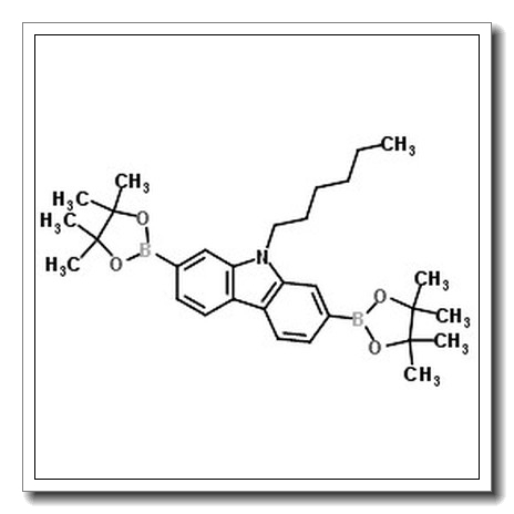 9-Hexyl-2,7-bis(4,4,5,5-tetramethyl-1,3,2-dioxaborolan-2-yl)-9H-carbazole CAS 871696-12-7