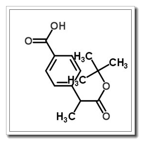 4-[1-[(2-methylpropan-2-yl)oxy]-1-oxopropan-2-yl]benzoic acid CAS 895577-21-6