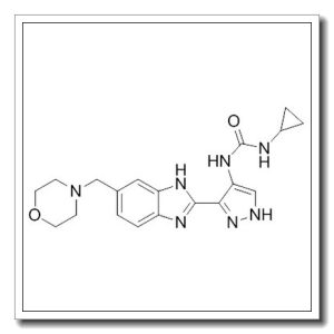 1-环丙基-3-(3-(5-(吗啉甲基)-1H-苯并[d]咪唑-2-基)-1H-吡唑-4-基)脲