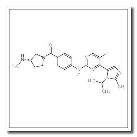 [4-[[5-fluoro-4-(2-methyl-3-propan-2-ylimidazol-4-yl)pyrimidin-2-yl]amino]phenyl]-[(3S)-3-(methylamino)pyrrolidin-1-yl]methanone CAS 924641-59-8