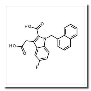 2-羧基-5-氟-1-(1-萘基甲基)-1H-吲哚-3-乙酸