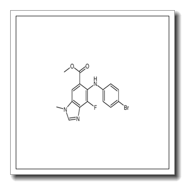 methyl 6-(4-bromoanilino)-7-fluoro-3-methylbenzimidazole-5-carboxylate CAS 1000340-06-6