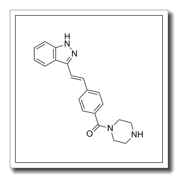 [4-[(E)-2-(1H-indazol-3-yl)ethenyl]phenyl]-piperazin-1-ylmethanone CAS 1000669-72-6