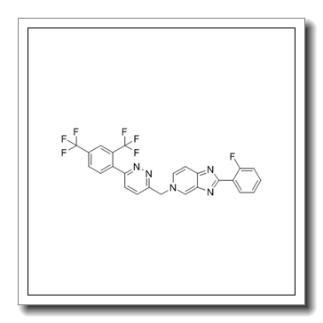 5-[[6-[2,4-bis(trifluoromethyl)phenyl]pyridazin-3-yl]methyl]-2-(2-fluorophenyl)imidazo[4,5-c]pyridine CAS 1000787-75-6