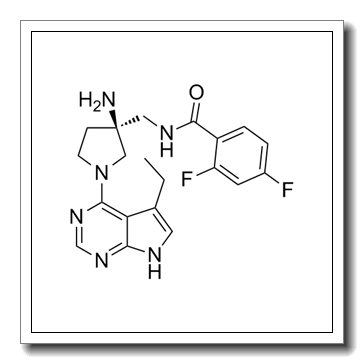 N-{[(3S)-3-Amino-1-(5-ethyl-7H-pyrrolo[2,3-d]pyrimidin-4-yl)-3-py rrolidinyl]methyl}-2,4-difluorobenzamide CAS 1004990-28-6