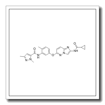 N-[5-[2-(cyclopropanecarbonylamino)imidazo[1,2-b]pyridazin-6-yl]oxy-2-methylphenyl]-2,5-dimethylpyrazole-3-carboxamide CAS 1005780-62-0