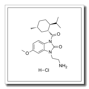 3-(2-Aminoethyl)-1-{[(1R,2S,5R)-2-isopropyl-5-methylcyclohexyl]carbonyl}-5-methoxy-1,3-dihydro-2H-benzimidazol-2-one hydrochloride (1:1) CAS 1008763-54-9