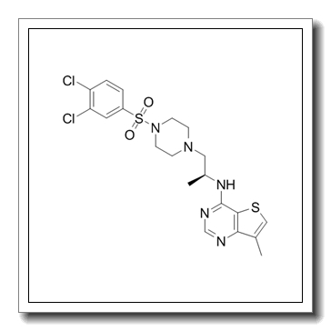 N-[(2S)-1-{4-[(3,4-Dichlorophenyl)sulfonyl]-1-piperazinyl}-2-propanyl]-7-methylthieno[3,2-d]pyrimidin-4-amine CAS 1017606-66-4