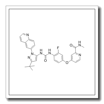 4-[4-[(5-tert-butyl-2-quinolin-6-ylpyrazol-3-yl)carbamoylamino]-3-fluorophenoxy]-N-methylpyridine-2-carboxamide CAS 1020172-07-9