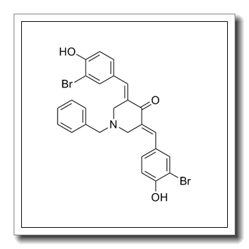 3,5-bis(3-bromo-4-hydroxybenzylidene)-1-benzylpiperidin-4-one CAS 1020399-49-8