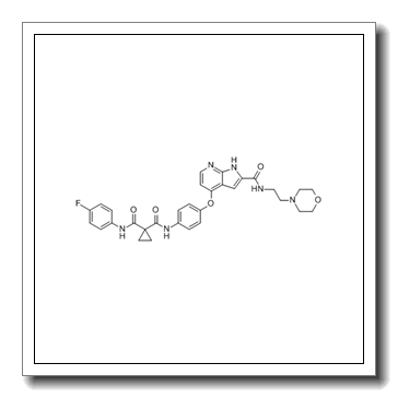1-N'-(4-fluorophenyl)-1-N-[4-[[2-(2-morpholin-4-ylethylcarbamoyl)-1H-pyrrolo[2,3-b]pyridin-4-yl]oxy]phenyl]cyclopropane-1,1-dicarboxamide CAS 1021950-26-4