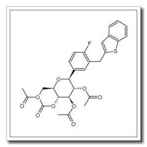 (1S)-1,5-脱水-1-C-[3-(苯并[B]噻吩-2-基甲基)-4-氟苯基]-D-山梨糖醇 2,3,4,6-四乙酸酯