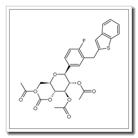 (1S)-2,3,4,6-tetra-O-acetyl-1,5-anhydro-1-[3-(1-benzothien-2-ylmethyl)-4-fluorophenyl]-D-glucitol CAS 1034305-21-9 