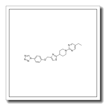 2-[1-(5-ethylpyrimidin-2-yl)piperidin-4-yl]-4-[[4-(tetrazol-1-yl)phenoxy]methyl]-1,3-thiazole CAS 1037792-44-1