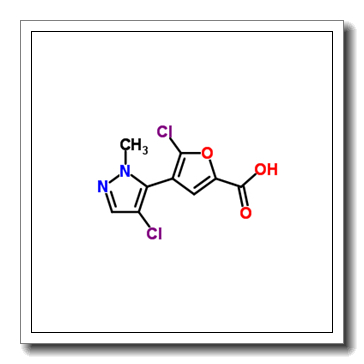 5-Chloro-4-(4-chloro-1-methyl-1H-pyrazol-5-yl)-2-furoic acid CAS 1047629-15-1