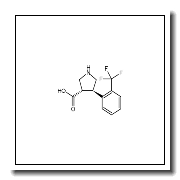 trans-4-(2-(Trifluoromethyl)phenyl)pyrrolidine-3-carboxylic acid hydrochloride CAS 1049978-59-7