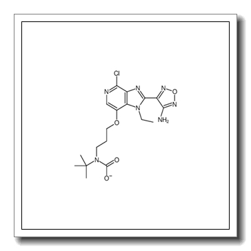 N-[3-[2-(4-amino-1,2,5-oxadiazol-3-yl)-4-chloro-1-ethylimidazo[4,5-c]pyridin-7-yl]oxypropyl]-N-tert-butylcarbamate CAS 1052112-24-9