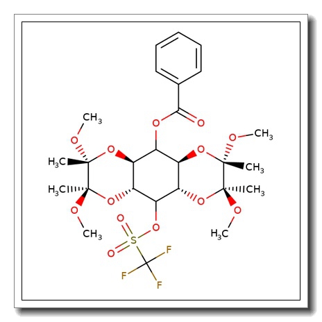 1,6:3,4-Bis-[O-(2,3-dimethoxybutane-2,3-diyl)]-2-O-trifluoromethanesulphonyl-5-O-benzolyl-myo-inositol CAS 1068089-34-8