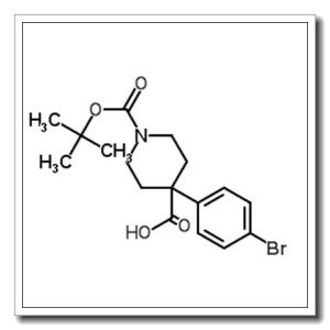 4-(4-溴苯基)-1-叔丁氧基羰基-哌啶-4-羧酸