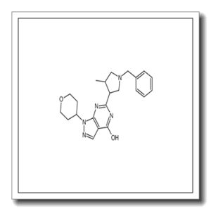 6-(1-Benzyl-4-methyl-3-pyrrolidinyl)-1-(tetrahydro-2H-pyran-4-yl) -1,5-dihydro-4H-pyrazolo[3,4-d]pyrimidin-4-one